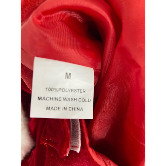 Furry Bright Red White Santa Suit Christmas Dress Up Clothes Dog Size‎ M NWT - Picture 7 of 7